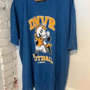Men’s ALLCITY Adult Denver Broncos Mascot Blue T-Shirt, size XXL